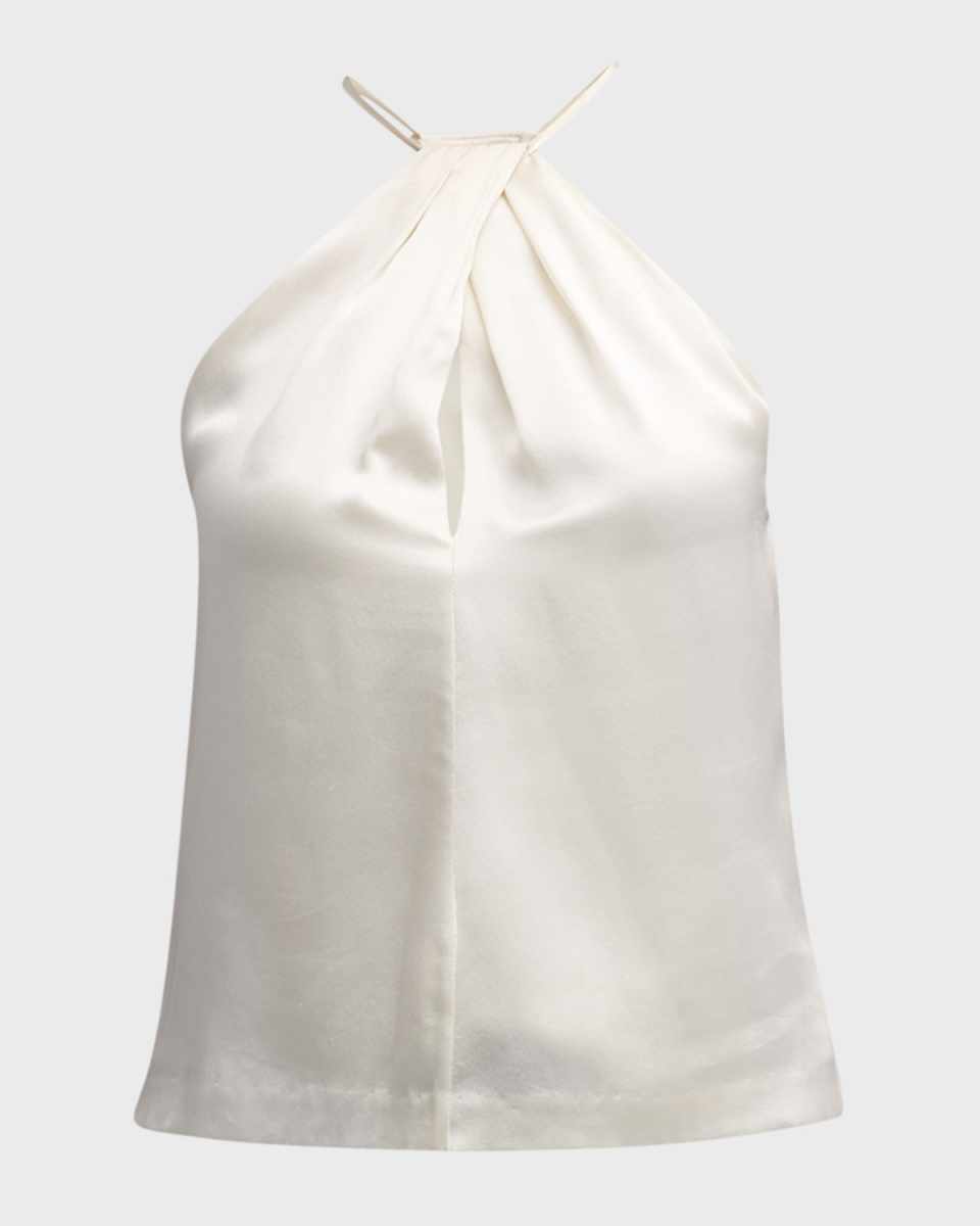 Edwige Halter Keyhole Silk Top